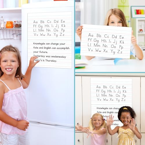 Jumbo Magnetic Handwriting Paper 21.5x17in Dry Erase Handwriting Lined Paper for Classroom Whiteboard Accessories Writing Chart Page Giant Magnet Notebook Poster Homeschool Supplies Teacher Must Have - style: Writing Line