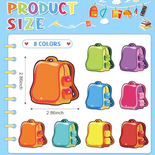 Resurhang 48 Pcs Backpack Magnetic Name Tags for Classroom - style: Backpack