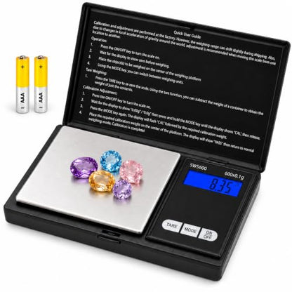 Smart Weigh Digital Pocket Scale, 600g x 0.1g, Jewelry and Coins - size: 600g / 0.1g