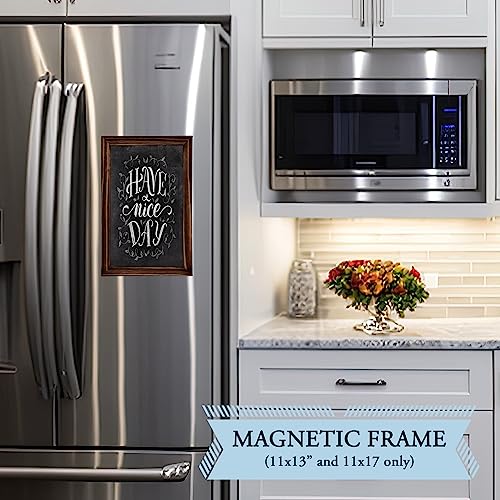 11"x17" Tabletop Chalkboard Sign with Stand - Rustic Brown - color: Rustic Brown, size: 11"W x 17"H