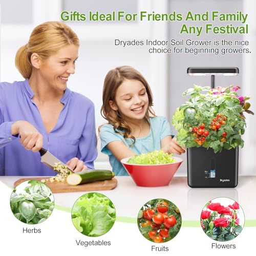 2 PACK Plant Pots Indoor Garden Planter Growing Systems Small Smart Soil Gardening System with 17 Watts LED Grow Light Auto Timer Self-Watering Soil Planter Pot Gifts for Mom Women (No Seeds&Soil) - color: Black&white