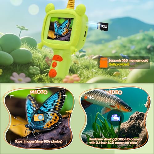 Borescope Camera with Light for Kids Outdoor/Indoor Nature Exploration