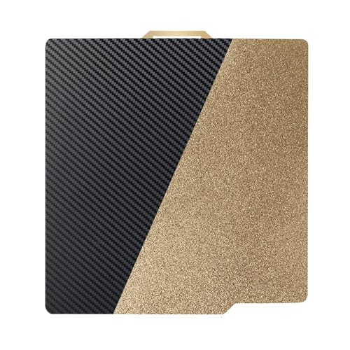 IdeaFormer-3D Smooth Carbon Fiber PET + Textured PEI Build Plate 257x257mm, Double Sided Flexible Print Bed 3D Printer PET+PEI Bed Plate for Bambu Lab X2D/X1/X1C/P1P/P1S/P2S - color: Smooth PET+Textured PEI