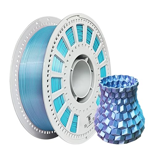 Silk Dual Color PLA Filament,1KG,Blue Purpla|1.75mm 3D,+/-0.03mm - color: Blue-purple