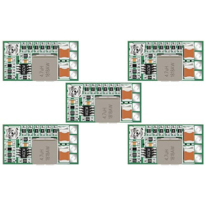 DROK 1.8V/2.5V/3.3V/12V/9V/5V Regulator Buck Converter Adjustable Pack of 5 - color: Green