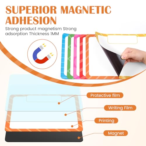 8 Pcs Magnetic Write & Wipe Organization Charts for Classroom Whiteboard