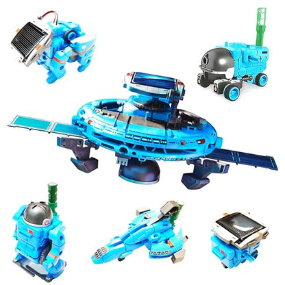 STEM Projects for Kids Ages 8-12, Science Kits, Solar Space Toys Gifts for 8-14 Year Old Teen Boys Girls, 120Pcs Building Experiments Robots for Teenage Ages 9 10 11 12. - color: Blue
