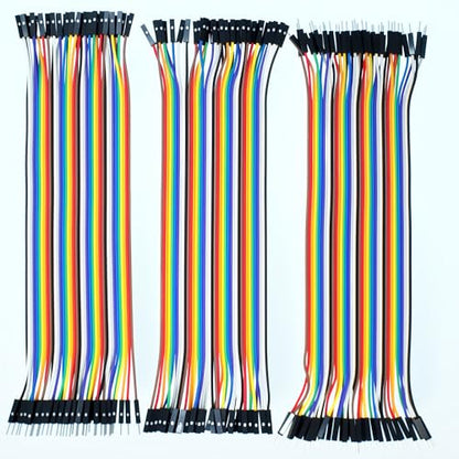 120pcs Multicolored Dupont Wire Breadboard Jumper Ribbon Cables