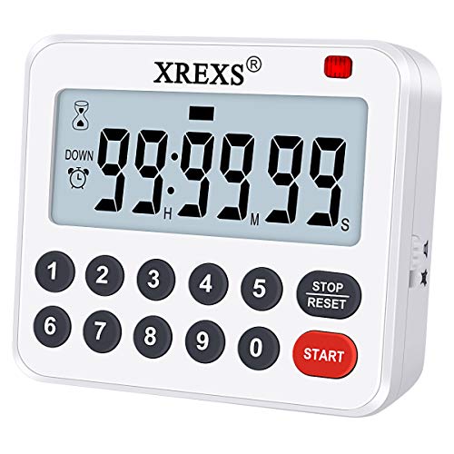 XREXS Digital Kitchen Timer Magnetic Countdown Up Cooking Loud Alarm