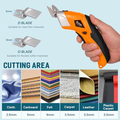 VLOXO Electric Scissors 10000RPM Electric Box Cutter for Cardboard - color: Yellow