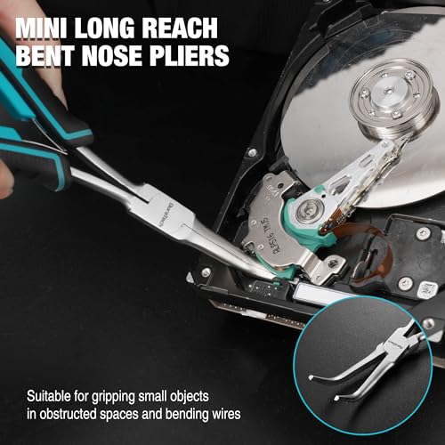 DURATECH 2PCS 7" Long Reach Needle Nose Pliers Set - style: 2PCS