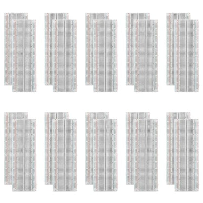 20 Pack Breadboard 830 Point Solderless Prototype PCB Board Kit, Breadboards Protoboard MB-102 for Proto Shield Distribution Connecting Blocks, Arduino DIY Electronics Kit
