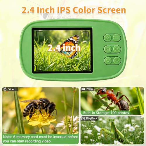 1000X Handheld Microscope for Kids,Mini Pocket Digital Microscope-Green - color: Green