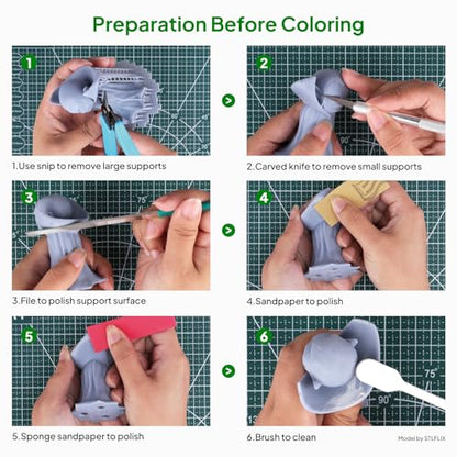ELEGOO 3D Paint Kit, Multifunctional 3D Printing Models Painting Kit