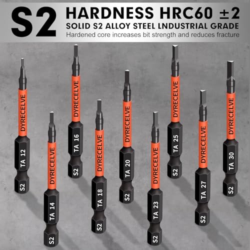 DYRECELVE 10-Pack Triangle Screwdriver, 2.56-In Magnetic Triangle Bit Set