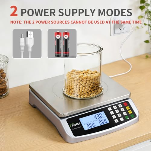 Large Food Scale 22 lb, Commercial Kitchen Scale 10kg with Price Computing, 0.02oz/0.5g, 304 Stainless Steel Digital Scale for sourdough Bread Baking Cooking Meat Restaurant Vegetables Farm - color: SILVER 10KG