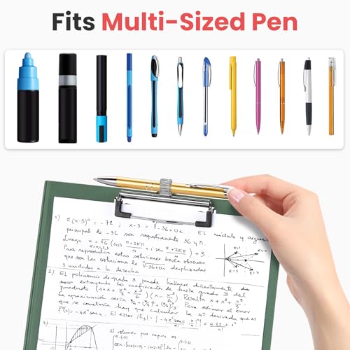 Sooez Foldable Clipboard Folder, A4 Folding Clip Board with Pen Loop - color: Black