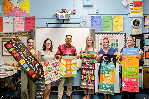 Sproutbrite 2 Pack 13.5”x39” Educational Classroom Welcome Posters - color: Motivational