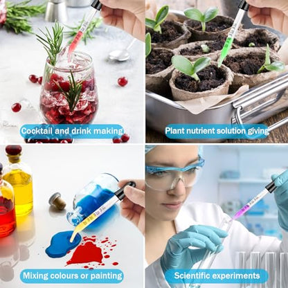 Eye Dropper 8 Pcs, 1mL Glass Liquids Pipette Dropper Tool with Measurement-Bent & Straight Tips, for Essential Oils Crafts Ear Lab Measuring Transferring Liquids Herain - size: Small Rubber Bulb-10pcs-Straight Bent