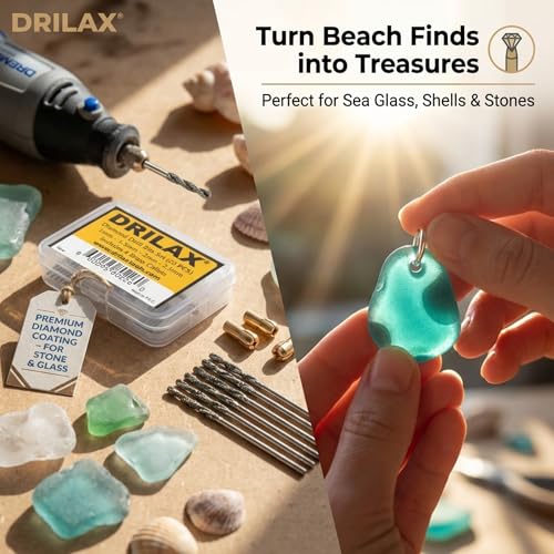 Drilax Diamond Drill Bits 24-Pc 1mm to 2.5mm Compatible with Dremel Bits - size: 1mm - 2.5mm