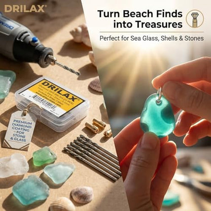 Drilax Diamond Drill Bits 24-Pc 1mm to 2.5mm Compatible with Dremel Bits - size: 1mm - 2.5mm