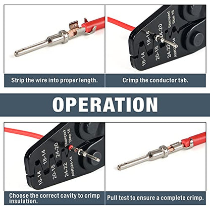 IWISS Deutsch 3 Pin DT Series Connectors, Size 16 Stamped Contacts, 3 Way Automotive Electrical Connectors, 80 Pieces - size: 3PIN(8 Pair)