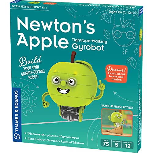 Thames & Kosmos Newton’s Apple: Tightrope-Walking Gyrobot | Build a Gravity-Defying Robot | Explore Forces & Motion, Physics of Gyroscopes | Ages 8+ w/Help; 12+ for Independent Play