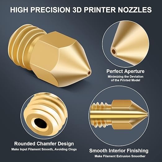20PCS 3D Printer Brass Nozzles MK8 0.4MM, High Temperature Resistant, Compatible for Creality Ender/CR Series, Anycubic Kobra Series, - size: 20MK8