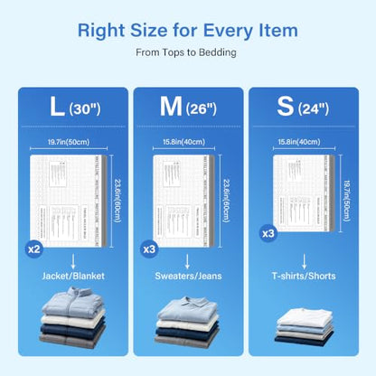 Vacuum Storage Bags with Pump,Space Saver,Cordless,8-Pack - size: 8 Combo Set