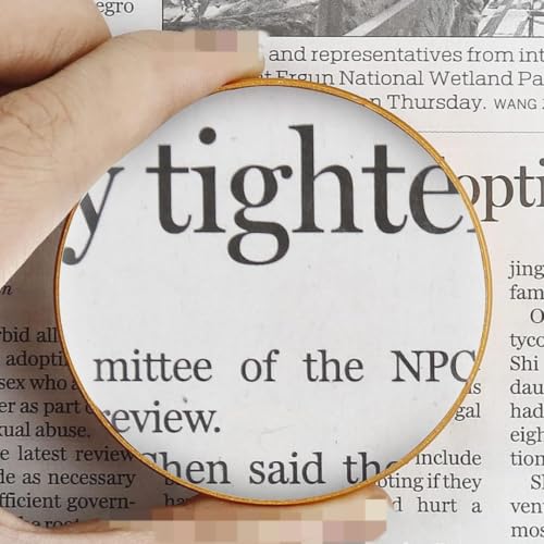 6X Paperweight Mirror Round Shape Hd Magnifying Magnifying Glass Dome Genuine Glass Paperweight Map Magnifying Glass and Reading Aid (No Handle) - color: 6x,60mm