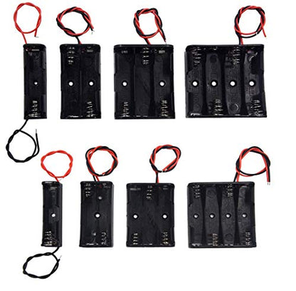 (Pack of 8) 1AA 2AA 3AA 4AA and 1AAA 2AAA 3AAA 4AAA Battery Holders