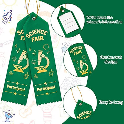 Taiyin 25 Pcs Science Fair Ribbons,Science Fair Participant Award,Green - color: Green, size: Science Fair Participant Award
