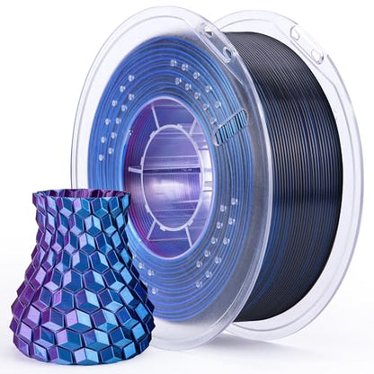 ELEGOO Silk PLA Filament Triple Colors Blue Purple Black 1.75mm 1KG - color: Silk Tri Color Blue Purple Black