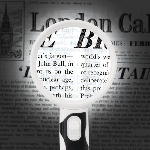 Rongon Magnifying Glass with Light Handheld Magnifier（5X） - size: 1 Lens (5X)