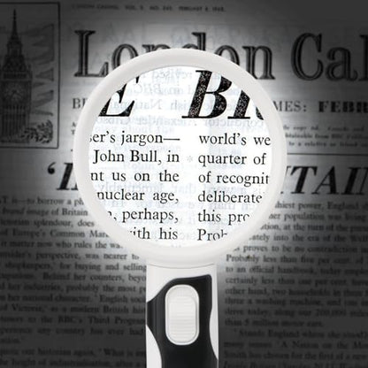 Rongon Magnifying Glass with Light Handheld Magnifier（5X） - size: 1 Lens (5X)