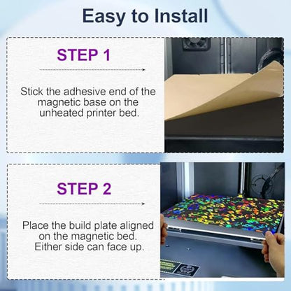 IdeaFormer-3D K1 K1C K1 SE Build Plate Rainbow Confetti PEF+Galaxy PEY Spring Steel Bed Plate with Magnetic Plate 235x235mm for Creality K1C/K1/K1 SE/Ender 3 V3 SE/KE/Ender 3 S1/Pro/Ender 5 S1 - color: Rainbow Confetti PEF+Galaxy PEY