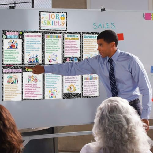 Outus 11 Pcs Job Skills Classroom Posters, High School College Decor - style: Composition