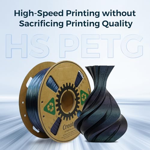Creator PETG Filament 1.75mm, High Speed 3D Printer Filament 1KG for Max 500mm/s Fast Printing, Burnt Titanium Color Changing Filament, Tough Chameleon 3D Printing Filament (Burnt Titanium) - color: Hs Petg Burnt Titanium