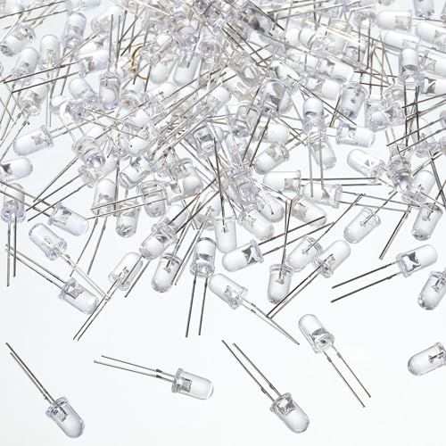 EBOOT 100 Pcs Clear Light Emitting Diodes Bulbs LED Lamp,5mm,Purple - color: Purple
