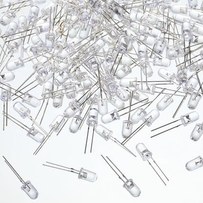 EBOOT 100 Pcs Clear Light Emitting Diodes Bulbs LED Lamp,5mm,Purple - color: Purple