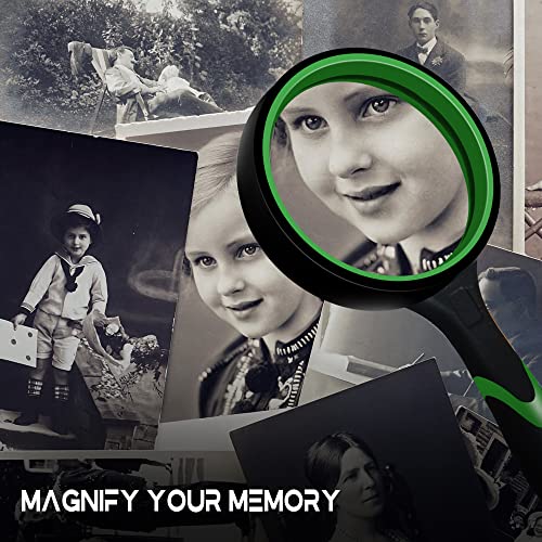 Magnifying Glass 10X Handheld Reading Magnifier Non-Scratch Glass Lens