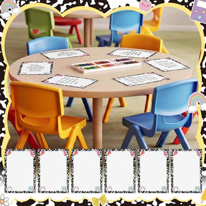 Lincia 30 Pcs Composition Notebook Line Large 12''Table Dots Dry Erase Dots for Classroom Table Removable Stickers Vinyl Wall Whiteboard No Staining Spots for School Teacher Office Teaching Supplies - style: Composition Line