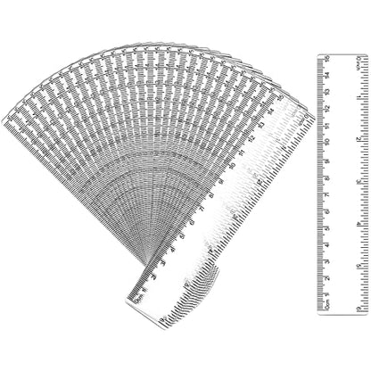 32 Pcs 6 Inch Small Rulers Bulk Plastic Mini Ruler for Kid Classroom School - color: Clear
