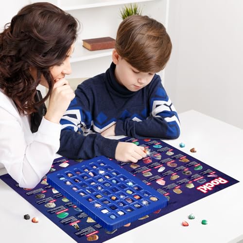 Rocks Collection 48 PCS Gemstones - STEM Geology Gift for Kids - style: 48 Pieces
