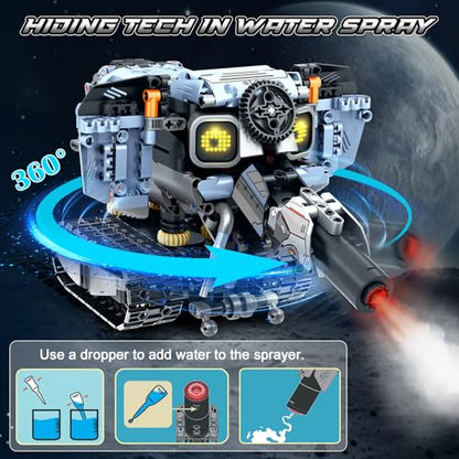 HiWEEGO 5 in 1 Changeable LED Eyes Robot Building Set for 12+ Kids Boy Girl
