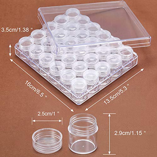 Blulu 30 Bead Container Lidded Small Box, 1.15 x 1 Inch - size: 1.15 x 1 Inch
