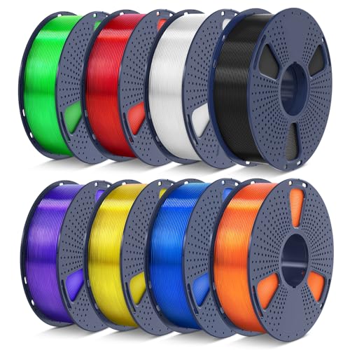 SUNLU 250g PLA Filament Bundle 1.75mm, Multicolor 3D Printer Filament - color: Clear