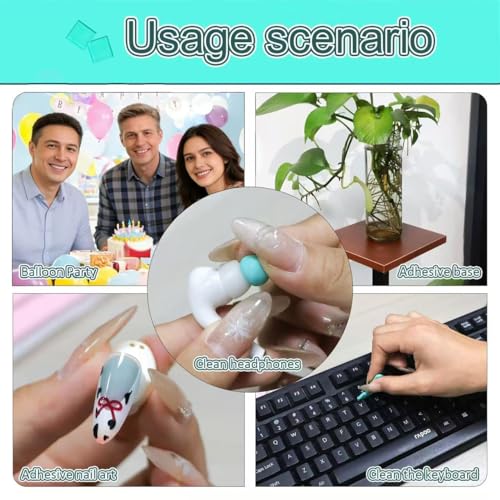 Feosky Adhesive Poster Sticky Tack Putty, Reusable and Removable Adhesive Putty, 120PCS, Mounting Putty for displaying Wall Paintings, Museum Art Photography, Picture, Crafts (Purple, Pack of 1) - color: Purple, size: 1Pack