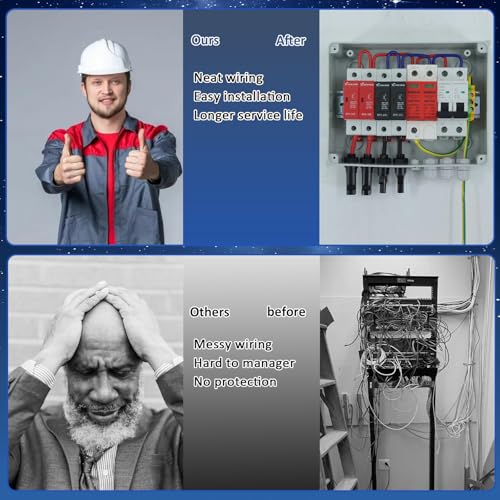 Solar Combiner Box 600V, 2 in 1 Out PV Junction Box with 15A Fuse - color: White-2 inputs and 1 Output