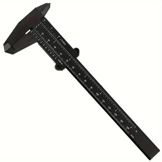 150mm Plastic Vernier Caliper - Dual Scale Metric/Inch Measuring Tool for DIY, Crafts & Jewelry Making, Multiple Colors Available (Black) - color: black
